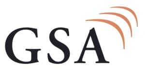 RABC-CCCR - The image shows the GSA logo with bold black letters "GSA" and three curved orange lines above the letter "A." The lines are positioned to the right, suggesting movement or sound waves. The background is white.
