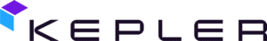 RABC-CCCR - Logo featuring the word "KEPLER" in bold, dark letters. Above the "K," there are three connected geometric shapes: a blue square, a purple diamond, and a blue trapezoid.
